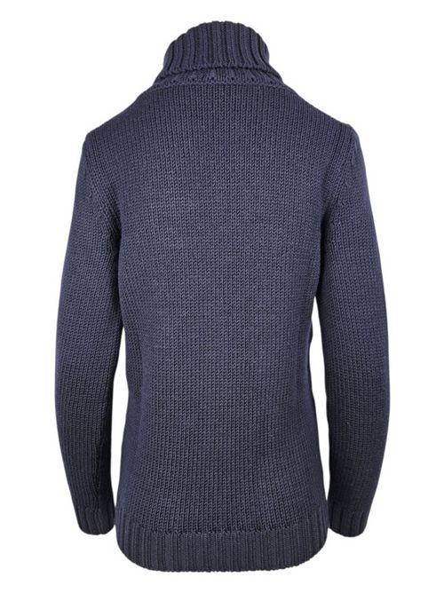 maglia donna lana dolcevita blu Base Milano | B2117-1700852